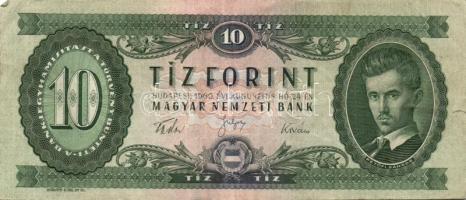 1960. 10Ft(2x) + 1969. 20Ft(1x) + 1975. 20Ft(3x) + 1980. 20Ft(4x) összesen 10db T:II-,II/III