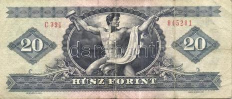 1960. 10Ft(2x) + 1969. 20Ft(1x) + 1975. 20Ft(3x) + 1980. 20Ft(4x) összesen 10db T:II-,II/III