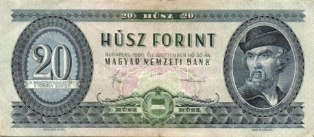 1960. 10Ft(2x) + 1969. 20Ft(1x) + 1975. 20Ft(3x) + 1980. 20Ft(4x) összesen 10db T:II-,II/III