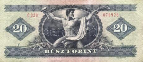 1960. 10Ft(2x) + 1969. 20Ft(1x) + 1975. 20Ft(3x) + 1980. 20Ft(4x) összesen 10db T:II-,II/III