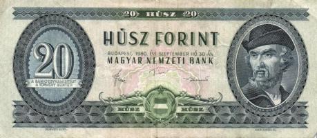 1960. 10Ft(2x) + 1969. 20Ft(1x) + 1975. 20Ft(3x) + 1980. 20Ft(4x) összesen 10db T:II-,II/III