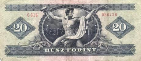 1960. 10Ft(2x) + 1969. 20Ft(1x) + 1975. 20Ft(3x) + 1980. 20Ft(4x) összesen 10db T:II-,II/III