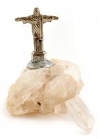 Hegyikristály talapzaton, A Megváltó Krisztus szobra (Brazília), szuvenír, m:14cm