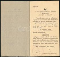 1948 Bp., az Orvostudományi Kar 75. Medikus báljának meghívója, szabályzat és programfüzet