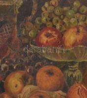 Harangozó S jelzéssel: Csendélet. Olaj, vászon, sérült. 60×82 cm