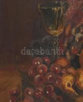 Harangozó S jelzéssel: Csendélet. Olaj, vászon, sérült. 60×82 cm