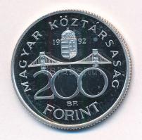 1992. 200Ft Ag "MNB" T:1- (PP) kis ujjlenyomat Adamo F13
