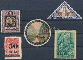 1926-tól 5 db régi magyar levélzáró