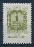 1945 1 millió P okirati illetékbélyeg (80.000)