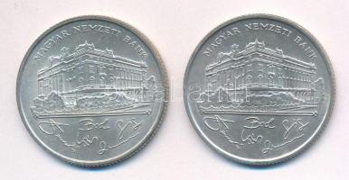 1993. 200Ft Ag "MNB" (2x) T:1-,2 Adamo F13