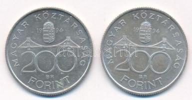 1994. 200Ft Ag "Deák" (2x) T:1-,2 Adamo F13.1