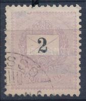 1889 2kr lemezhibával / with plate flaw