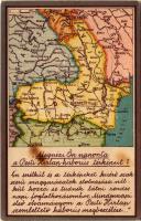 Megnézi Ön naponta a Pesti Hírlap háborús térképeit? A romániai háború térképe. Kiadja a Pesti Hírlap / WWI Map of the Romanian war (EK)