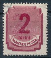 1946 Forint-fillér portó 2Ft dupla értékszámmal / Mi Postage due 187 with double number