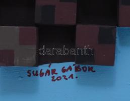 Sugár Gábor (1976- ): Papagáj. Akril, foamix, vászon, jelzett, hátoldalán autográf felirattal és a m...