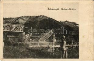 Zaleszczyki, Dniestr-Brücke / WWI Austro-Hungarian K.u.K. military, destroyed Dniester bridge. Verlag A. Tennenbaum (Czernowitz) (EK)