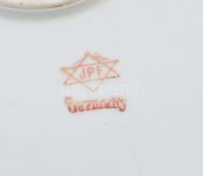 Ilmenau antik német porcelán fali dísztál, XVI. Lajos és Marie Antoinette, illetve Bonaparte Napóleo...