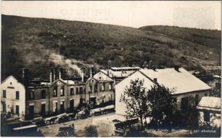 Mezőlaborc, Medzilaborce; égő vasútállomás. Kotilla Károly, Hadifénykép Kiállítás / WWI railway station on fire