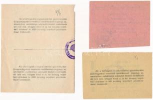 Komárom 1917. "Hadi-kávéjegy" + "Cukorjegy" + "Hadiszappanjegy" (2db e...