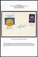 Vjacsiszlav Zudov (1942- ) űrhajós aláírása Holdraszállás számozott emlékborítékon / Signature of Vyacheslav Zudov Soviet astronaut on cover