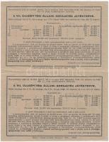 Budapest 1948. "Fél sorsjegy - VII. Újjáépítési Állami sorsjáték" fél sorsjegye, 2db egybe...