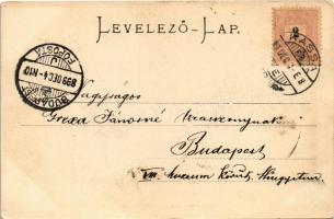 1899 (Vorläufer) Kassa, Kosice; Színház és Fő utca. Nyulászi Béla kiadása / theatre, main street (EK...