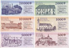 Sopron 2010. 500 Kékfrank + 1000 Kékfrank + 2000 Kékfrank + 5000 Kékfrank + 10.000 Kékfrank + 20.000...