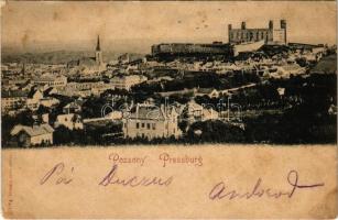 Pozsony, Pressburg, Bratislava; látkép, vár, ortodox zsinagóga / general view, castle, synagogue (EK)