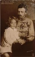 1917 IV. Károly király és Ottó trónörökös / Charles I of Austria with Otto von Habsburg (EK)