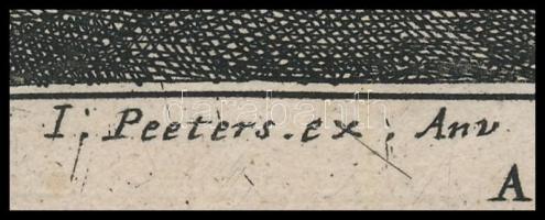 Jacob Peeters (1637-1695): Gyula látképe. Rézmetszet, feliratozva. 25x10,5 cm