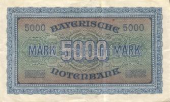 Német Birodalom/Weimari Köztársaság/München/Bayerische Notenbank 1922.12.1. 5000M T:II/III