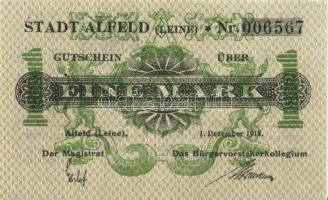 Német Birodalom/Weimari Köztársaság/Alfeld 1918.12.1. 1M, 2M, 5M, 10M, 20M komplett sor! T:I,II