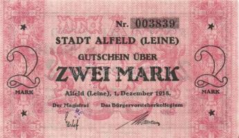 Német Birodalom/Weimari Köztársaság/Alfeld 1918.12.1. 1M, 2M, 5M, 10M, 20M komplett sor! T:I,II