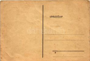 Diák a Felvidékért. Irredenta fametszet / Hungarian irredenta propaganda woodcut (gyűrődések / creas...