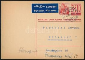 1940 Lehár Ferenc (1870-1948) zeneszerző német nyelvű, autográf levelezőlapja Papházy Istvánnénak / ...