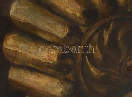 Olvashatatlan monogram (AD v. AJ?) jelzéssel: Csendélet, 1898. Olaj, vászon, kissé sérült. Hátoldalá...