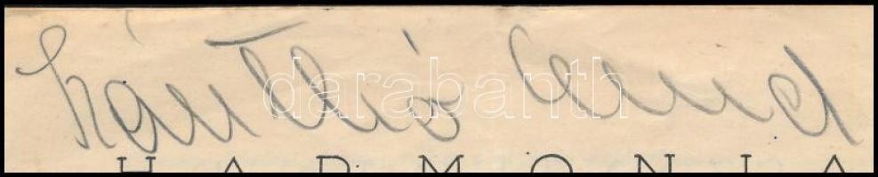 Szántho Enid ária és dalestjének műsora a művész autográf aláírásával / autograph signature