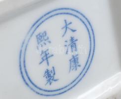 Kínai porcelán váza, jelzett, hibátlan, m:18,5cm