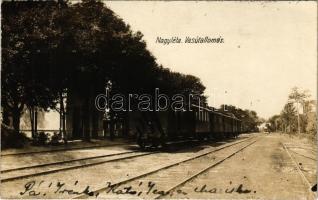 1927 Nagyléta (Létavértes), vasútállomás, vonat. photo