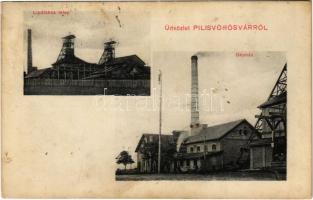 1912 Pilisvörösvár, Lipót akna telep, bánya, gépház. Geschmay Márk kiadása (fl)