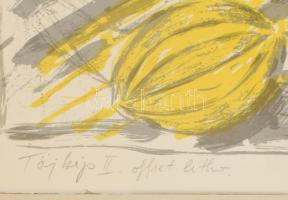 Bukta Imre (1952-): Tájkép II., 1989. Ofszet litográfia, papír. Jelzett. Számozott (16/30). 52x72 cm...