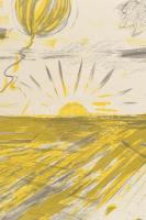 Bukta Imre (1952-): Tájkép II., 1989. Ofszet litográfia, papír. Jelzett. Számozott (16/30). 52x72 cm...