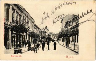 Győr, Baross út, üzletek, óra és ékszer. Berecz Vikcor kiadása