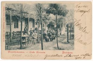 1901 Budakeszi, Grandits kávéház kertje. Stern Jakab kiadása