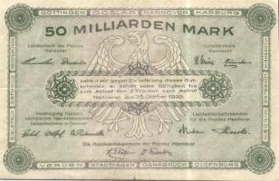 Német Birodalom/Weimari Köztársaság/Hannover/Vereinigung niedersächsischer Handelskammern 1923.8.15....