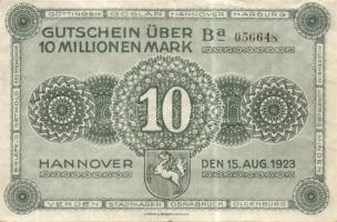 Német Birodalom/Weimari Köztársaság/Hannover/Vereinigung niedersächsischer Handelskammern 1923.8.15....