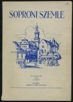 1956-1974 Soproni Szemle helytörténeti folyóirat 2 db száma (X. évf. 3. sz., XXVIII. évf. 4. sz.), s...