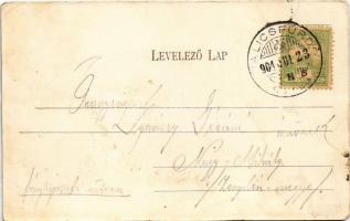 1904 Palics, Palic (Szabadka, Subotica); Vendéglő kertje hegedűssel / restaurant garden with violini...