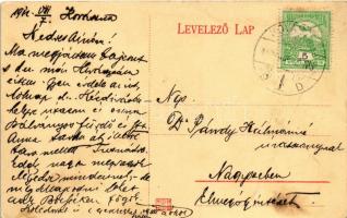 1912 Zajzon, Zaizon-fürdő, Zajzonfürdő, Zizin; Csukás a vízválasztóról / Ciucas mountain peak seen f...