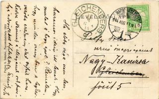 1914 Marosvásárhely, Targu Mures; Széchenyi tér, József Emil cipőraktára, Bank és Takarékpénztár rt....